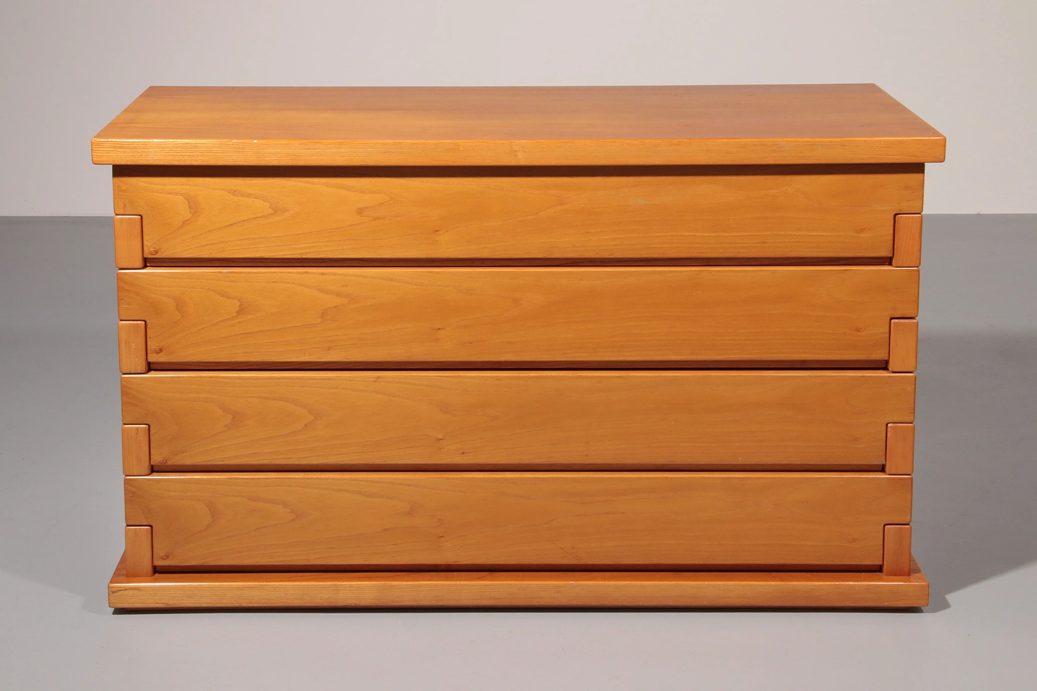 Italian architectural chest of drawers in ash