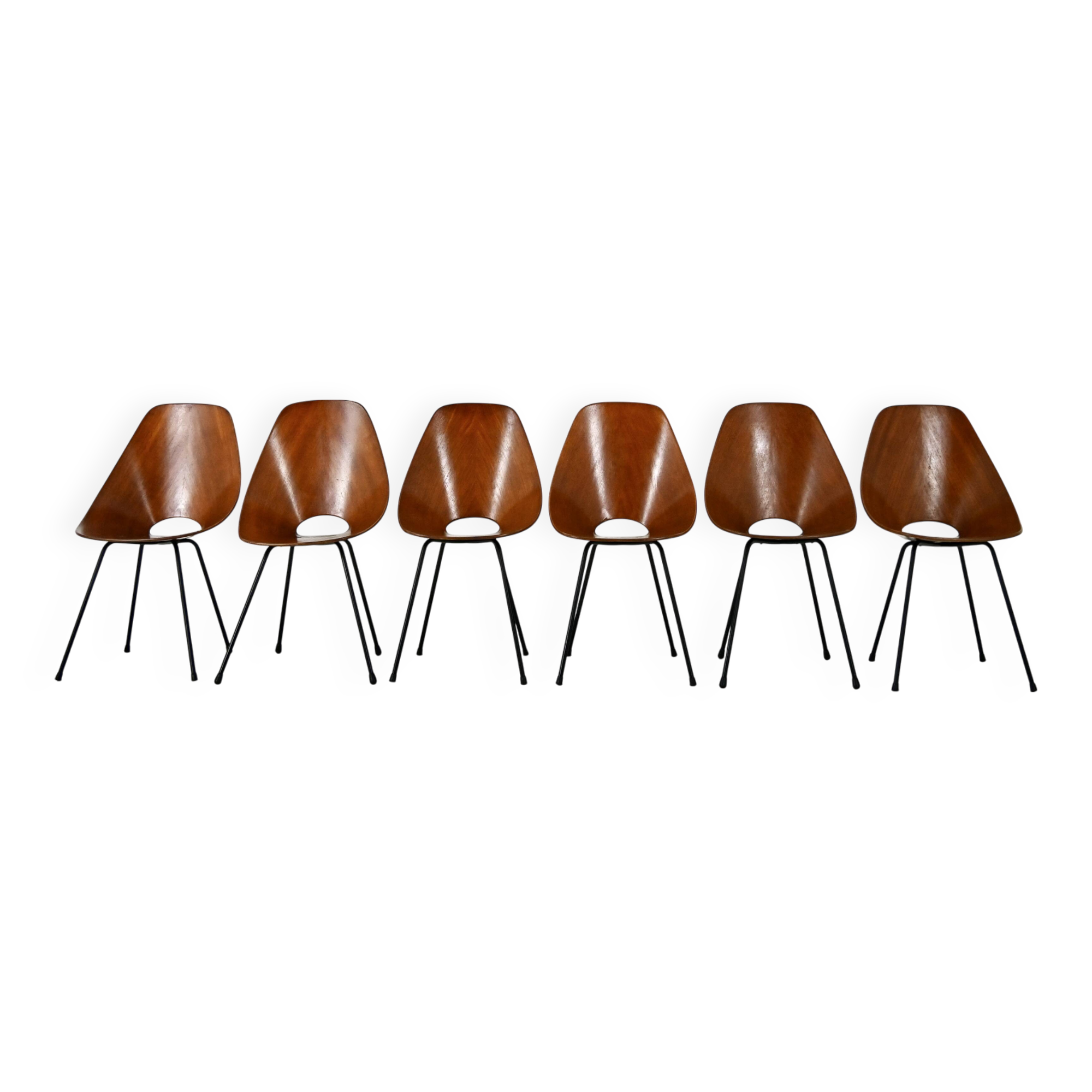 Set of 6 “Medea” Chairs by Vittorio Nobili for Frattelli Tagliabue, 19