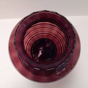 Beautiful Doyen Art Deco vase in burgundy glass.