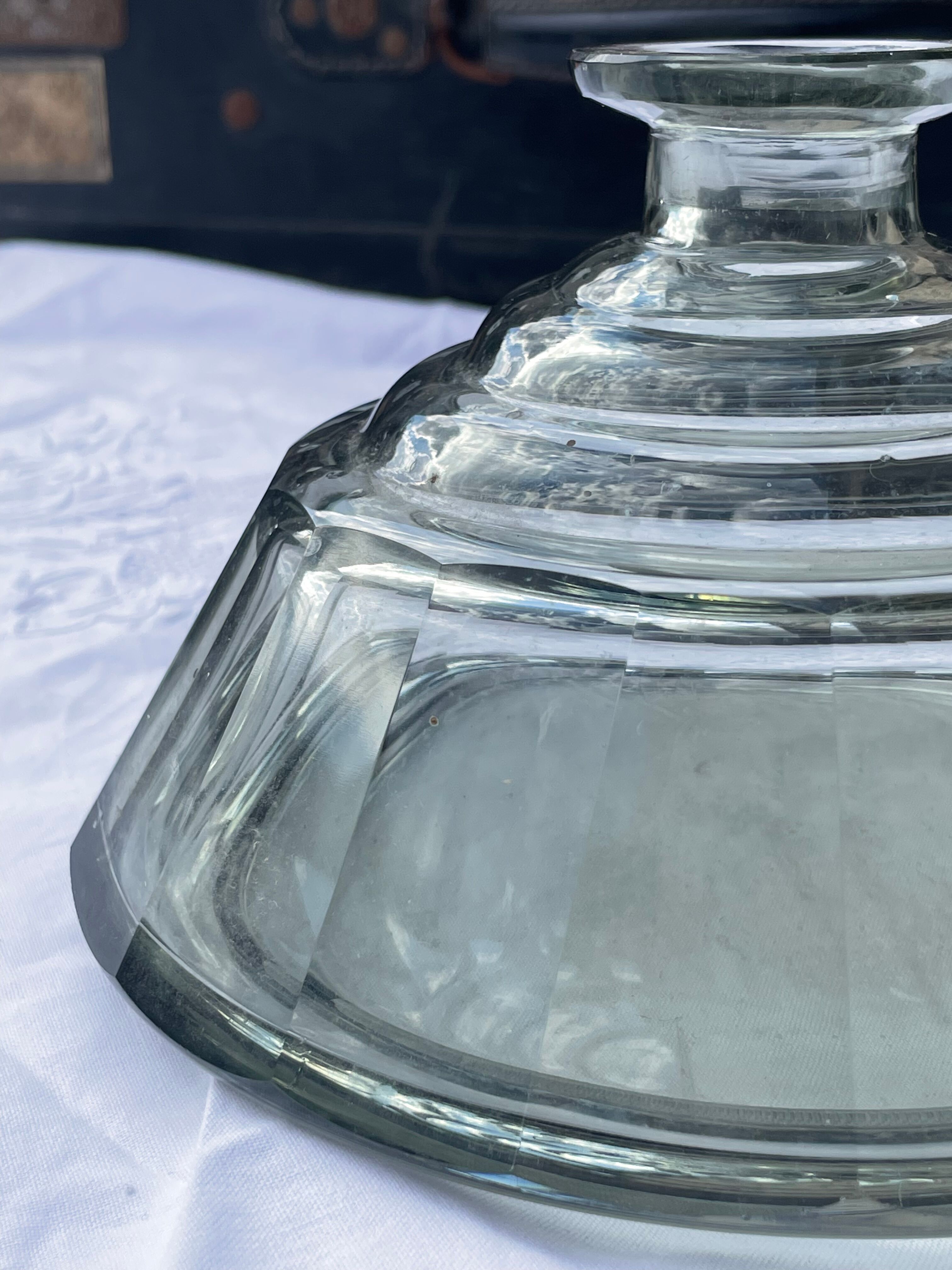 Carafe art deco blue green 1930