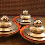 Set of 3 units of Herda wall lamps Active