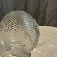Ribbed glass ball vase