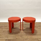 Pair of Prisunic side tables, bedside tables, 1970s