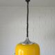 Vintage Meblo Harvey Guzzini Pendant Light MCM Yellow Plastic Hanging Lamp