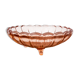 Salmon colored bowl on legs, Ząbkowice, Poland, 1930s