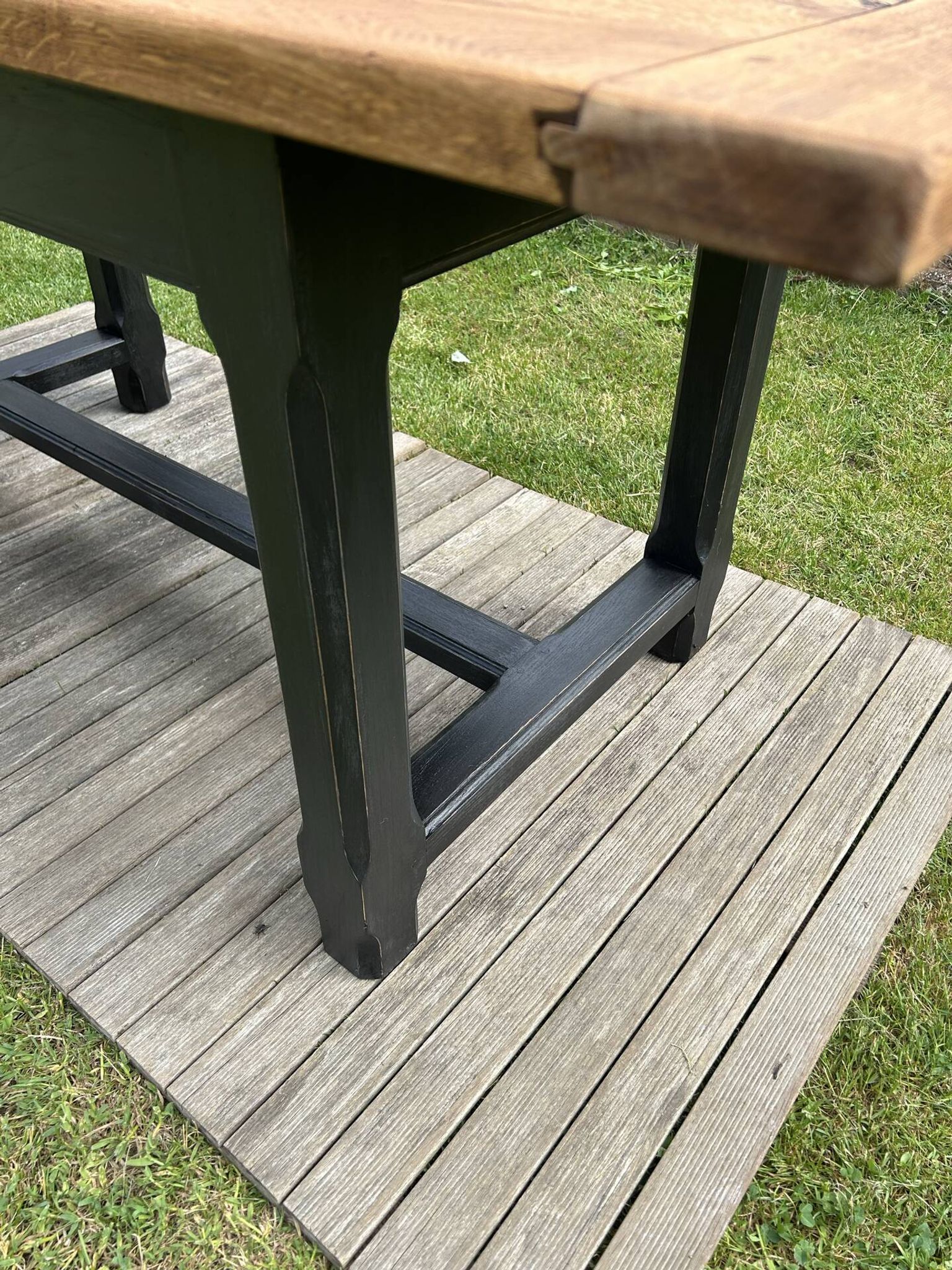 Vintage solid oak farmhouse table
