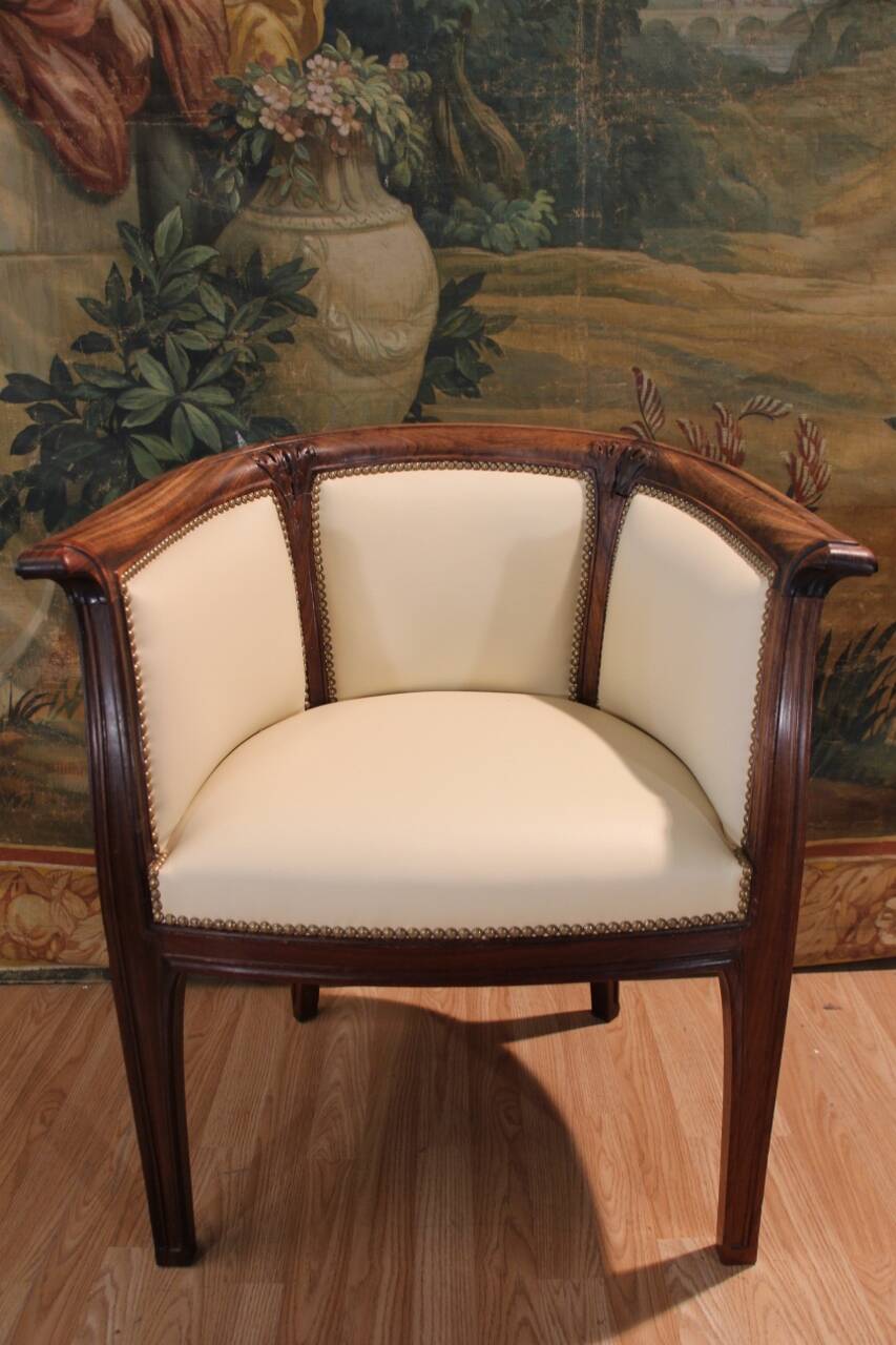 Art Deco flat desk and executive chair by Jules Cayette