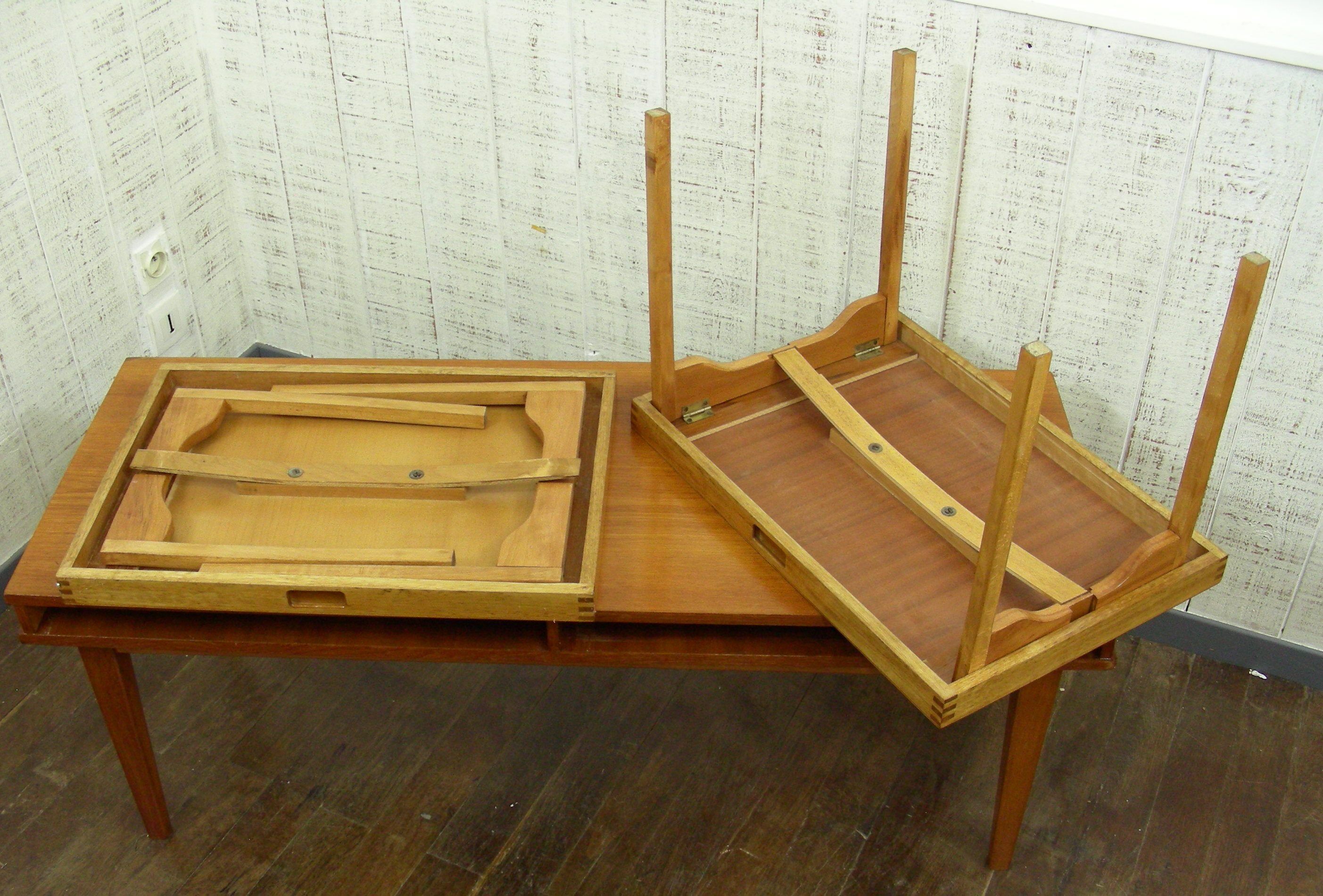 table low convertible pull-out vintage 1960