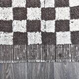 4x7 Checkered Handmade Wool Rug 137x214Cm SK 241436