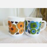 4 vintage Mugs Arcopal lotus