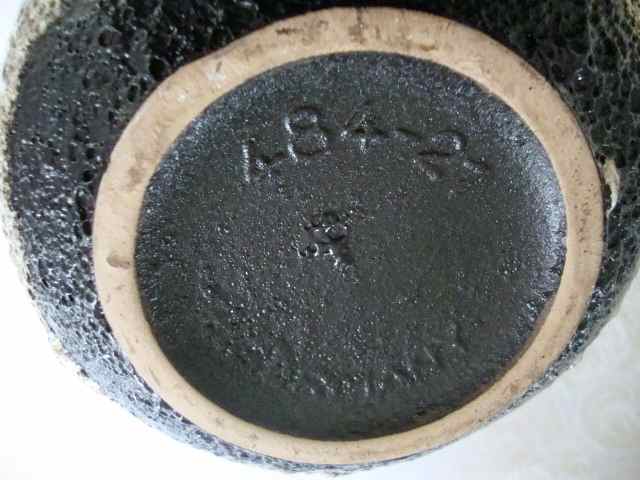 West Germany fat lava round vase