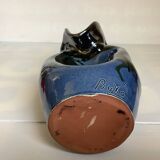 Iridescent modernist vase by Thomas Buxo