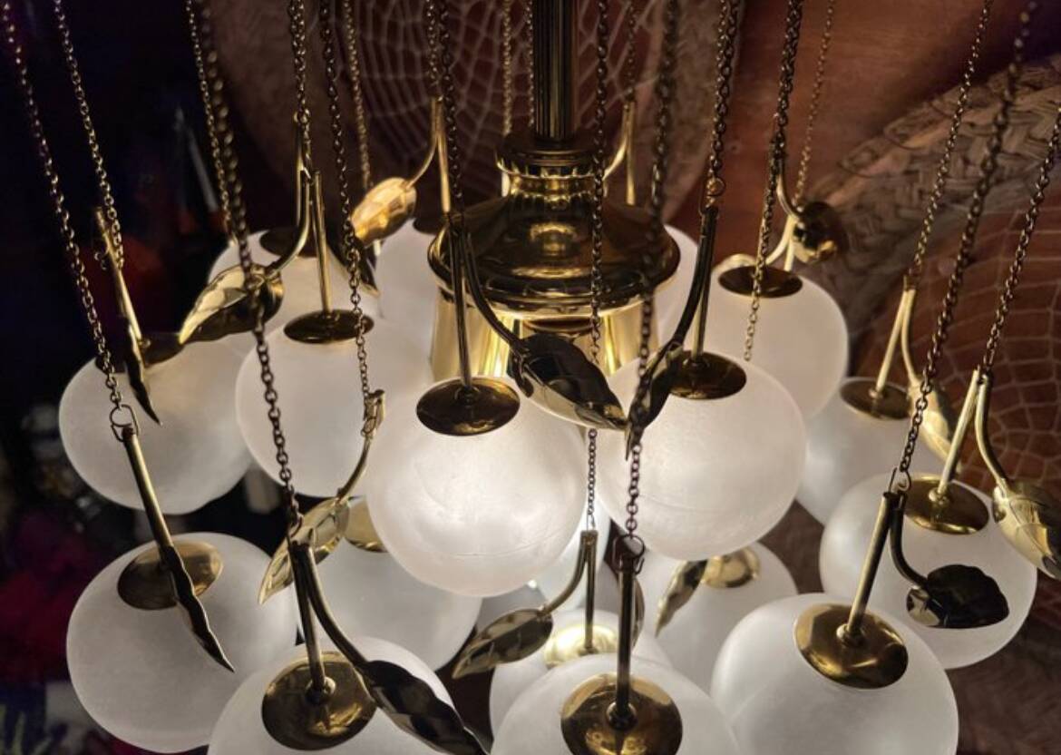 Suspension Laiton et verre