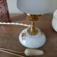 upcycled table lamp | white glass, vintage charm