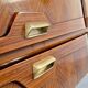 Italian Midcentury Sideboard in Rosewood, Carrara Marble and Brass