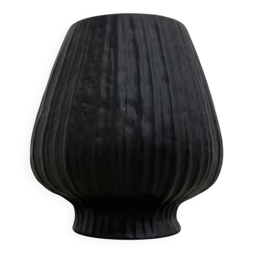 Rosenthal vase black bisque porcelain by Martin Freyer, 1980s