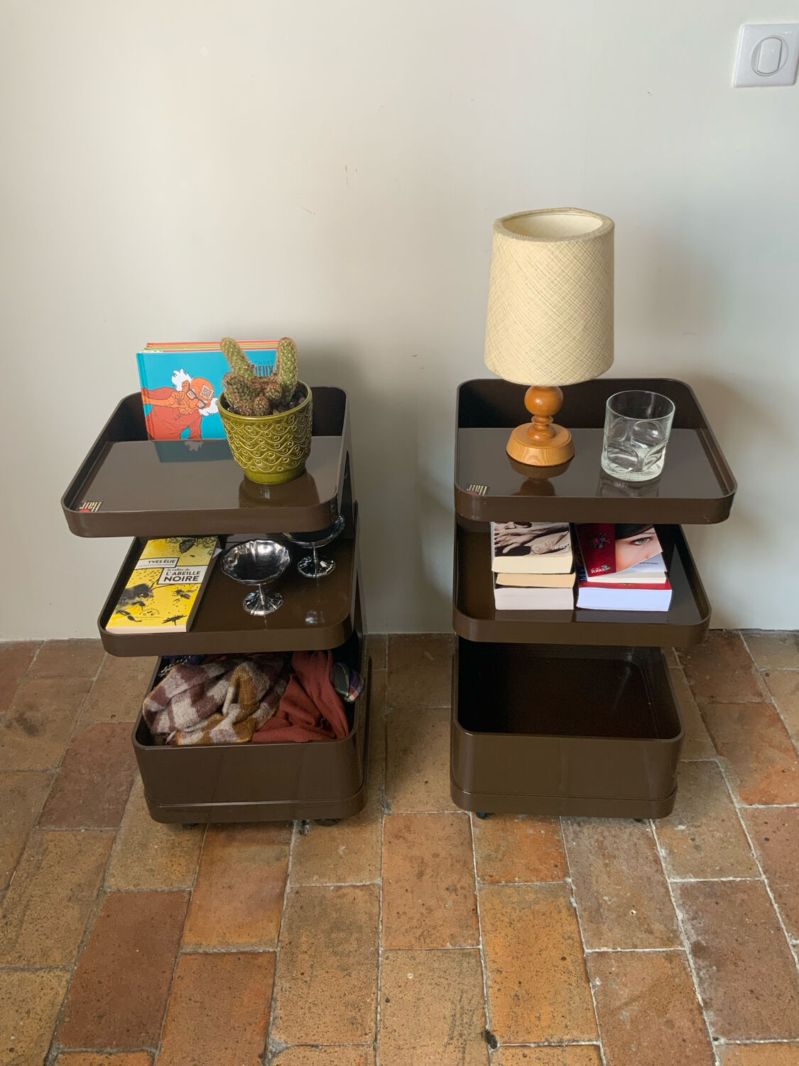 Vintage 70s serving trolleys