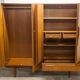 Scandinavian wardrobe 1960 teak 4 doors, 3 drawers, 2keys
