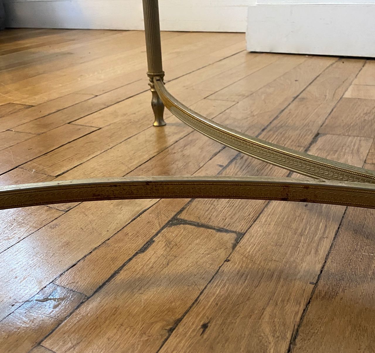 Marble and brass coffee table