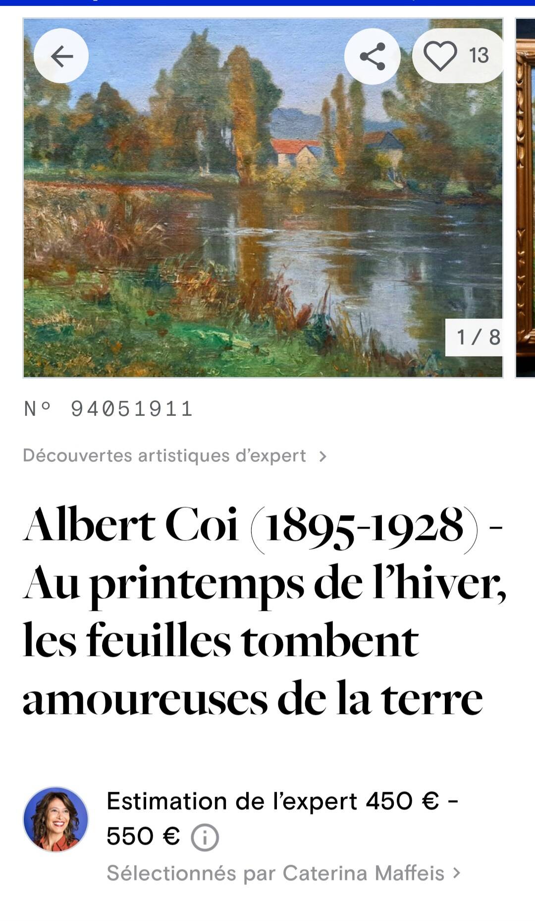 Tableau impressionniste  - huile sur  toile signée, 1920 - Ecole française
