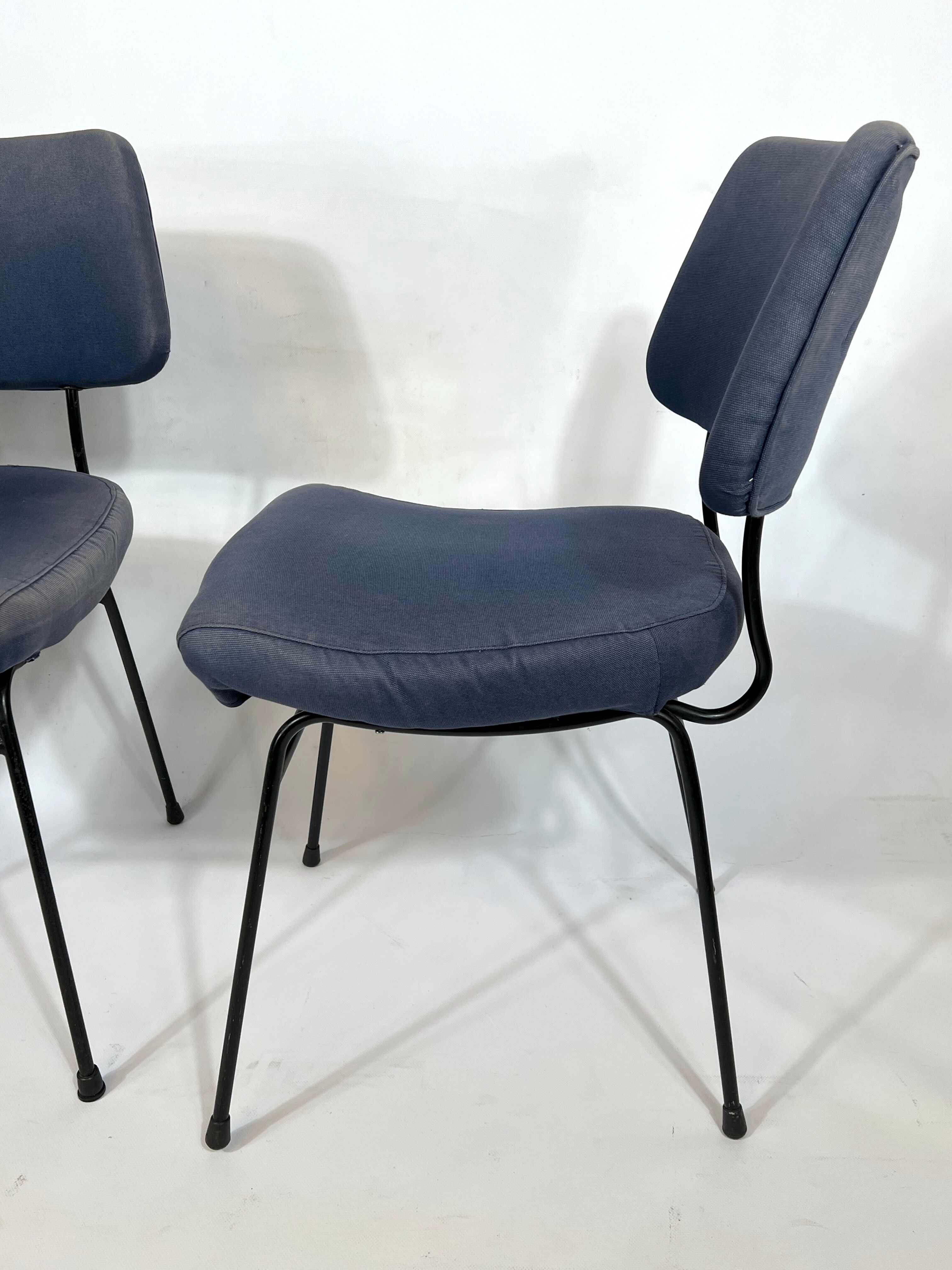 Erberto Carboni for Arflex, Set of six Delfino dining chairs. 1950s