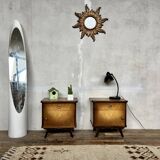 Pair of vintage bedside table and sofa end table