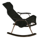 Rocking chair by Takeshi Nii - Leather and wood - 60s