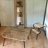 Coffee table, glass magazine holders