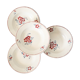 Set of 4 hollow plates, Moulin des Loups, Victor motif
