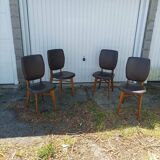 4 vintage Scandinavian teak chairs