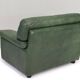 Roche Bobois lounge armchair in original green patinated leather, 1970