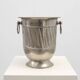 Art deco Metal Ice Bucket with Ring Handles, France 1920s