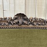 Early 20th century louis XV style bench in walnut