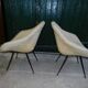 Pair of haired armchairs 1960