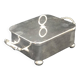 Victorian silver metal butter dish