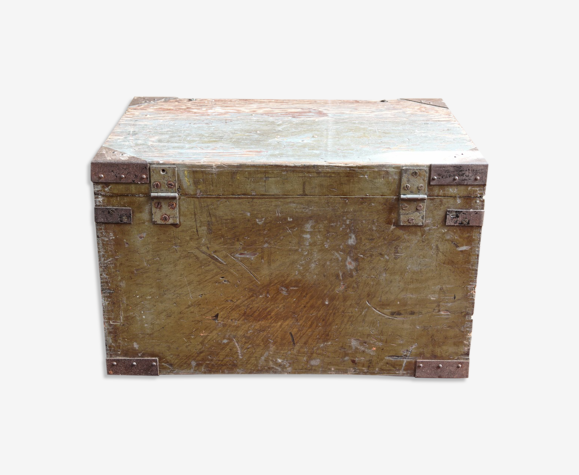 Table basse, caisse militaire en bois et métal | Selency