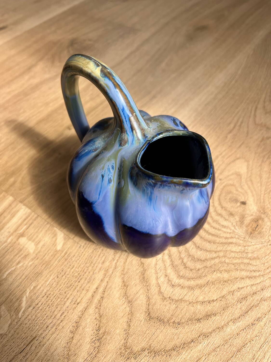 Alphonse blue ceramic sheep water pitcher