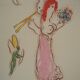 Marc chagall : daphnis et chloé - lithographie originale