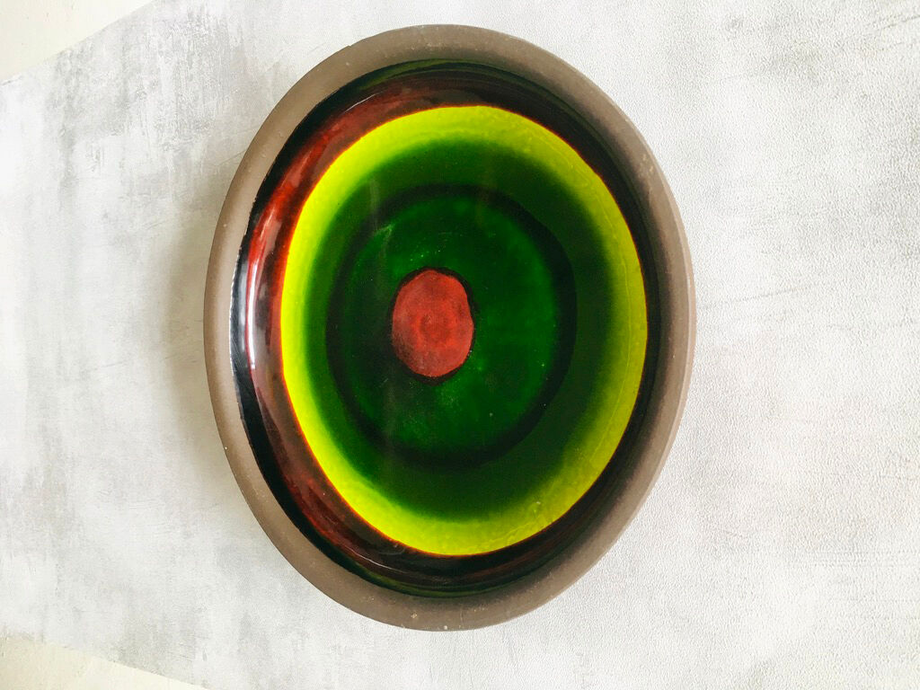 Decorative wall ceramic plate, 1970s, Finland