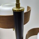 Opaline teck and brass hanging