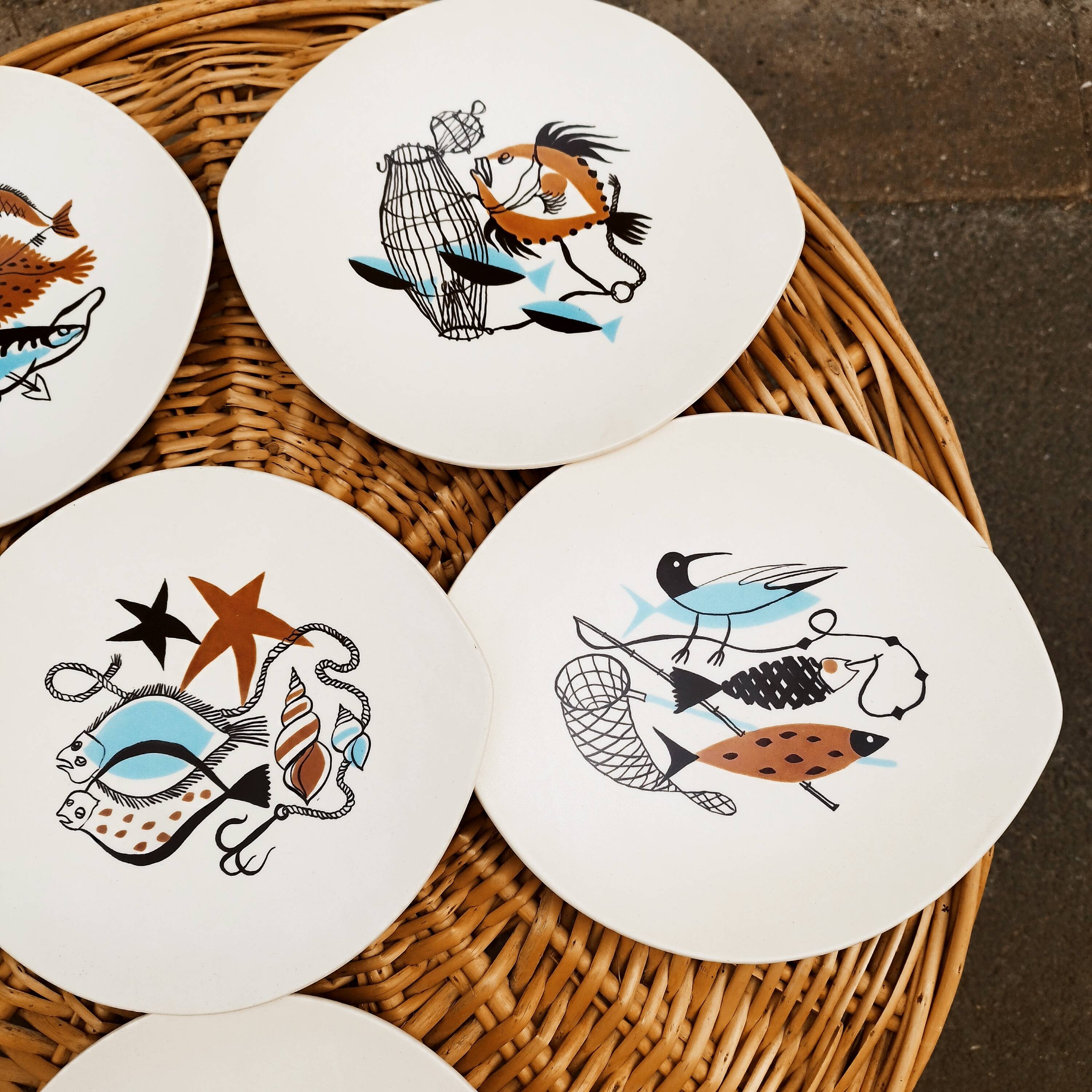 Salins earthenware plates