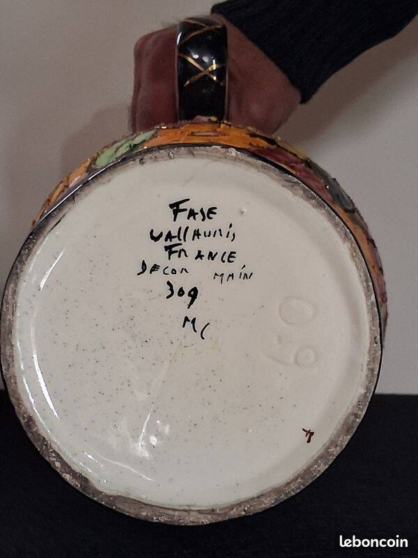 Large jug workshop Fase Vallauris decor Monaco