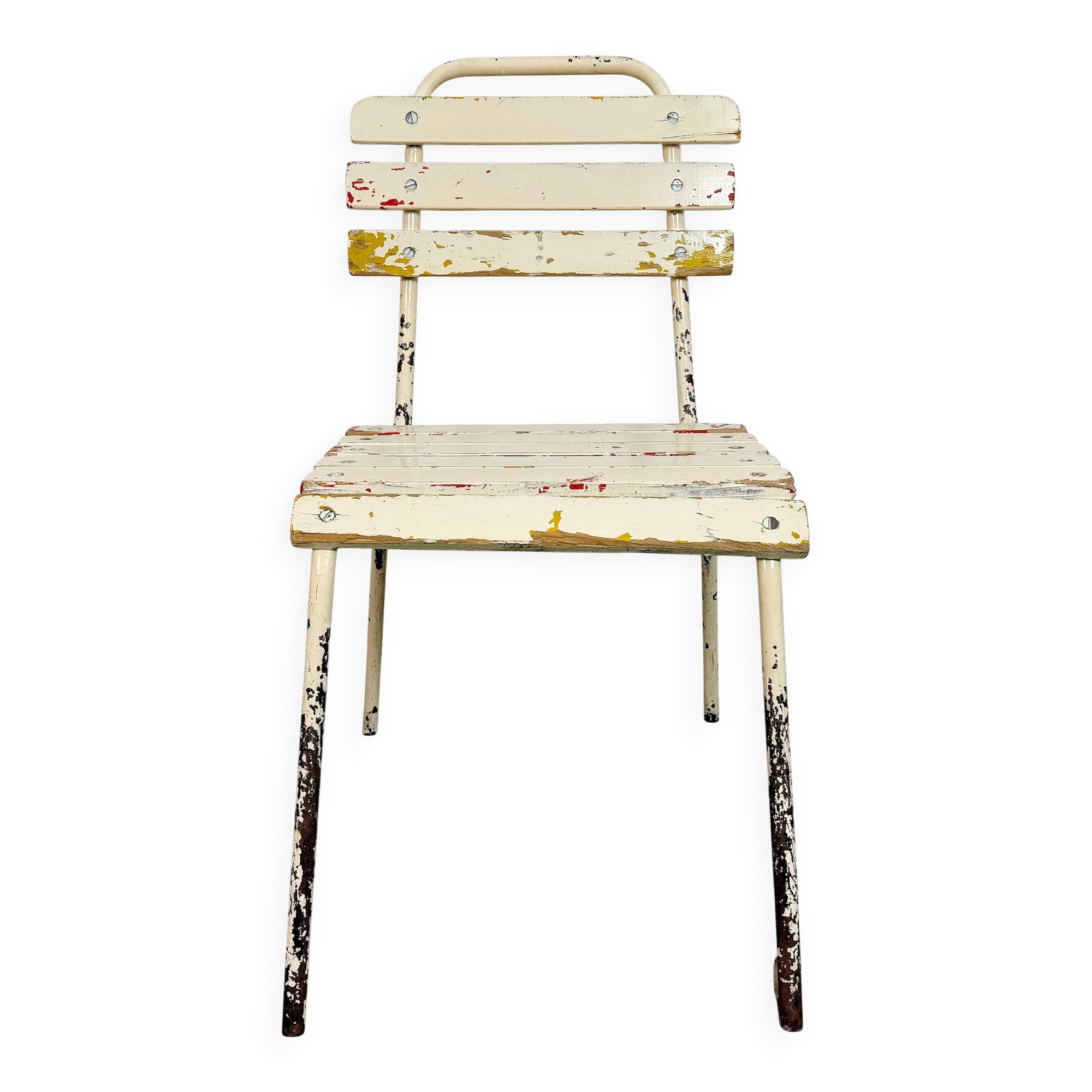 Vintage Beige Industrial Chair, 1960s