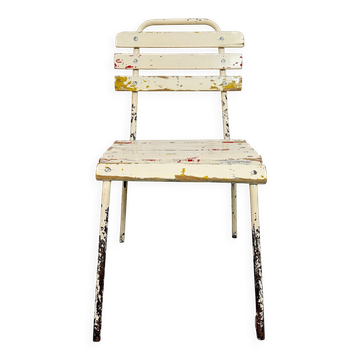 Vintage Beige Industrial Chair, 1960s