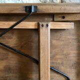 Renovated antique folding work table
