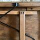 Renovated antique folding work table