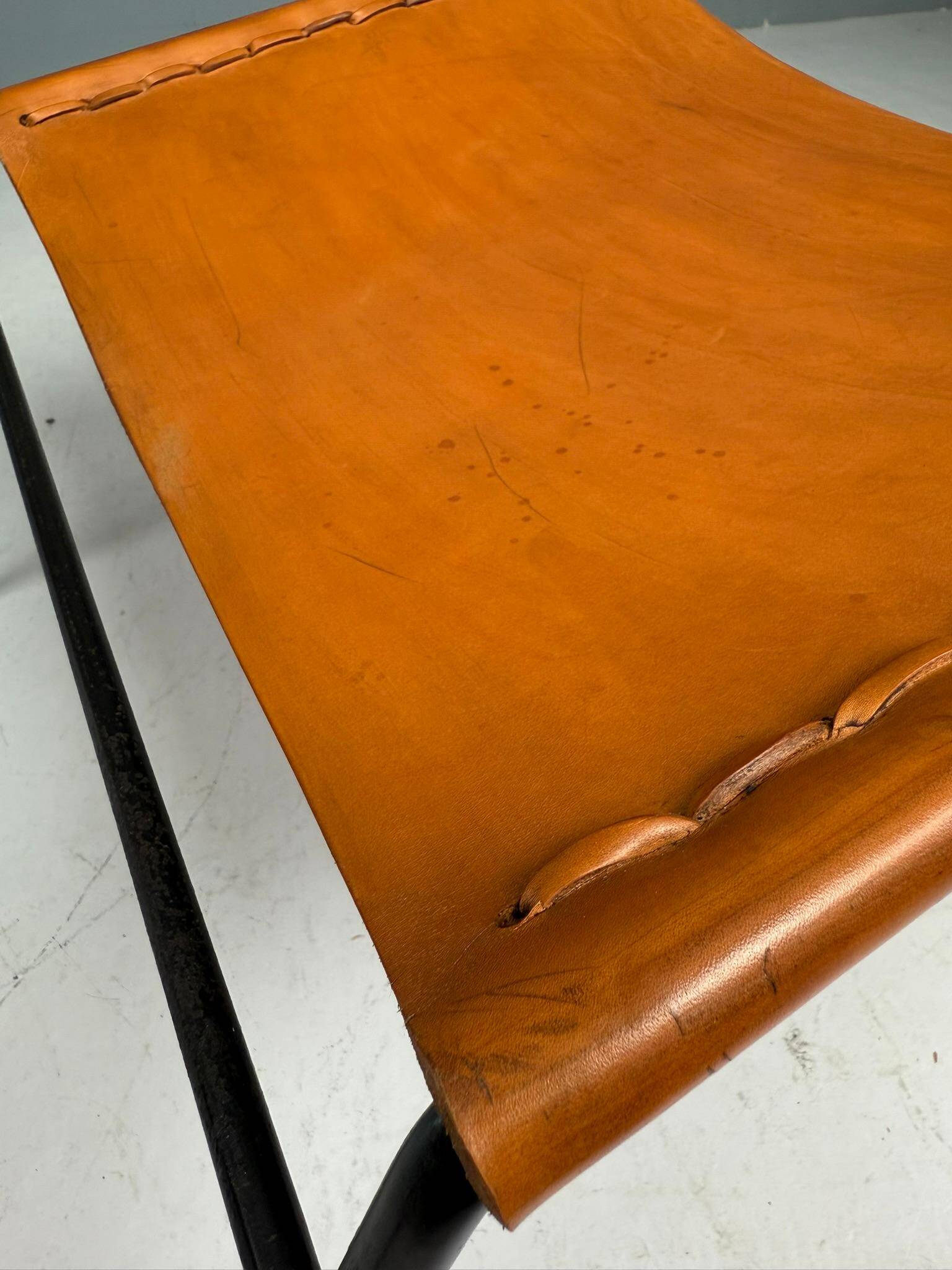 A. A. Dolleman Lounge Chair by Metz & Co, Mid-Century Leather & Metal