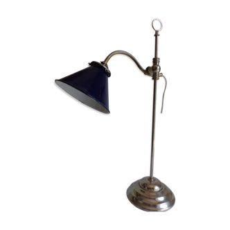 Workshop lamp in brass and nickel iron
