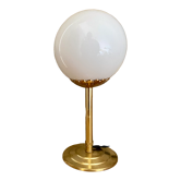 Vintage table lamp in white opaline
