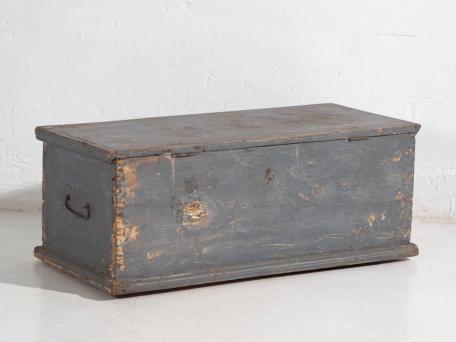 Petite malle bleue ancienne (c.1920) #35